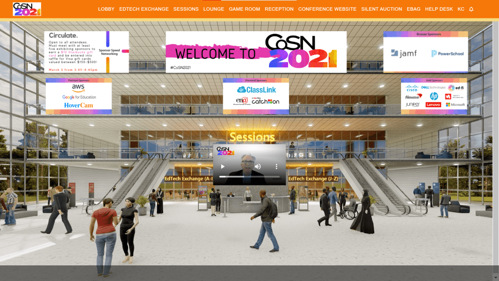 Consortium for School Network Conference Lobby Homepage